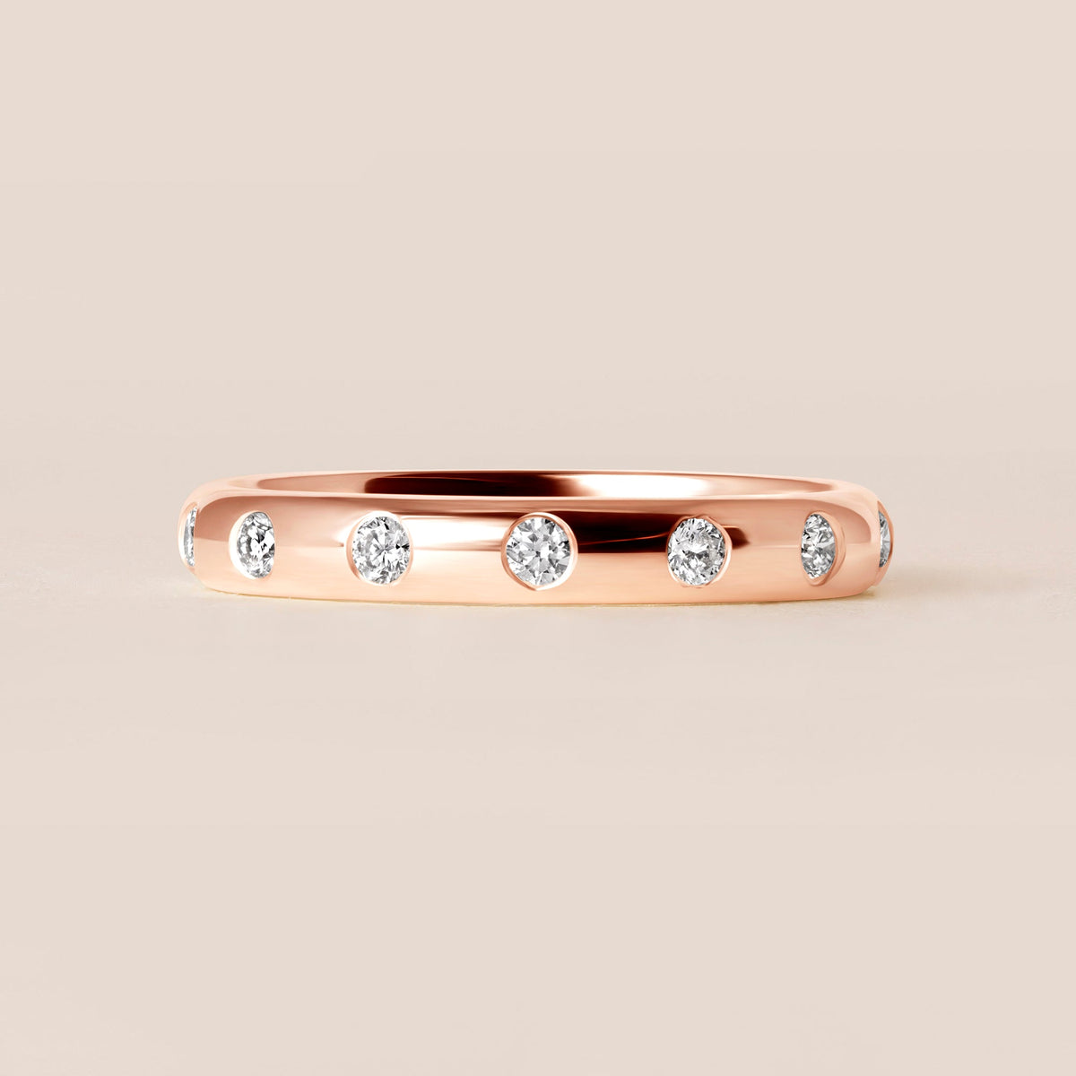 ORBIT DOT Band Ring ABB-738.3Y-D-10  - Abtin & Co.