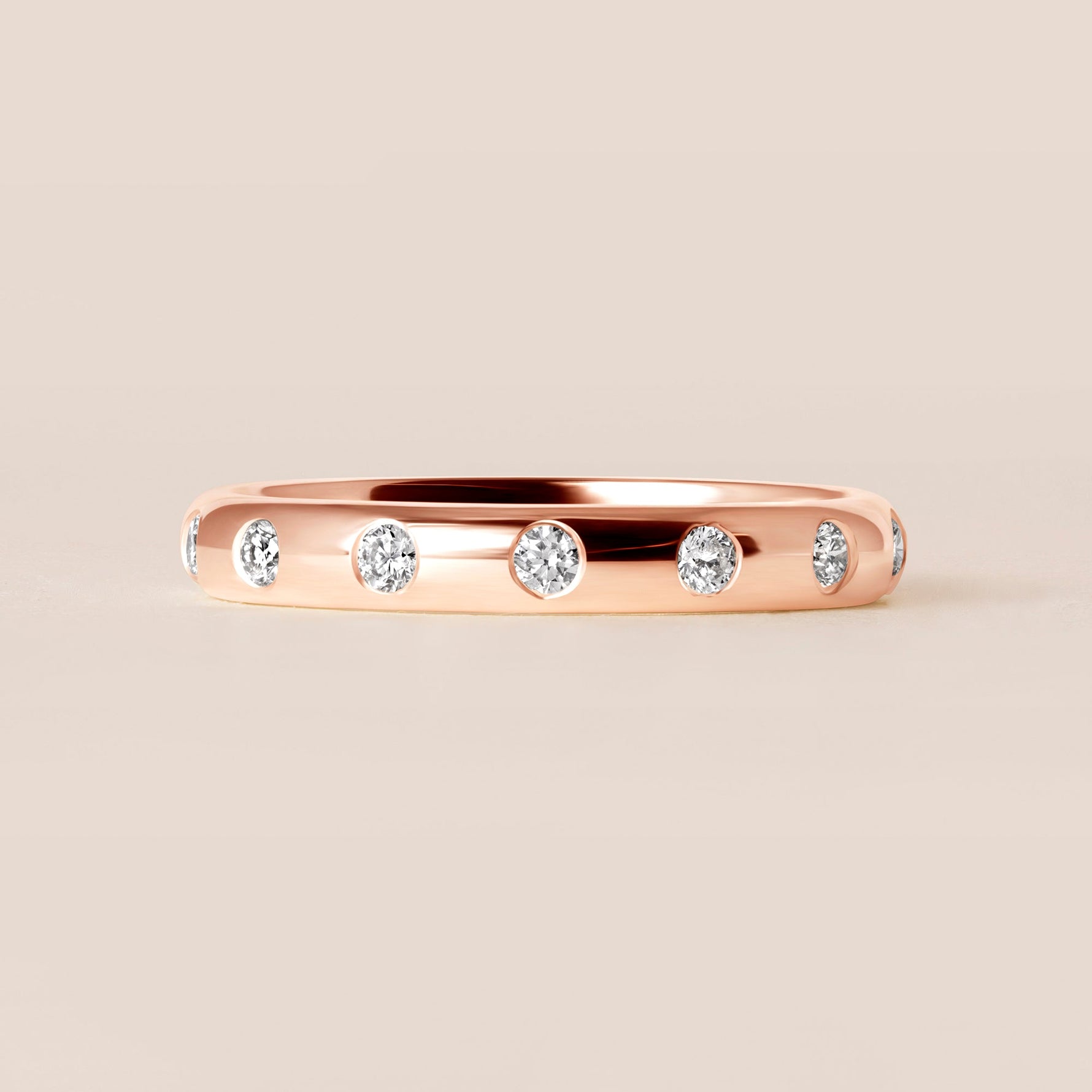 ORBIT DOT Band Ring ABB-738.3Y-D-10  - Abtin & Co.
