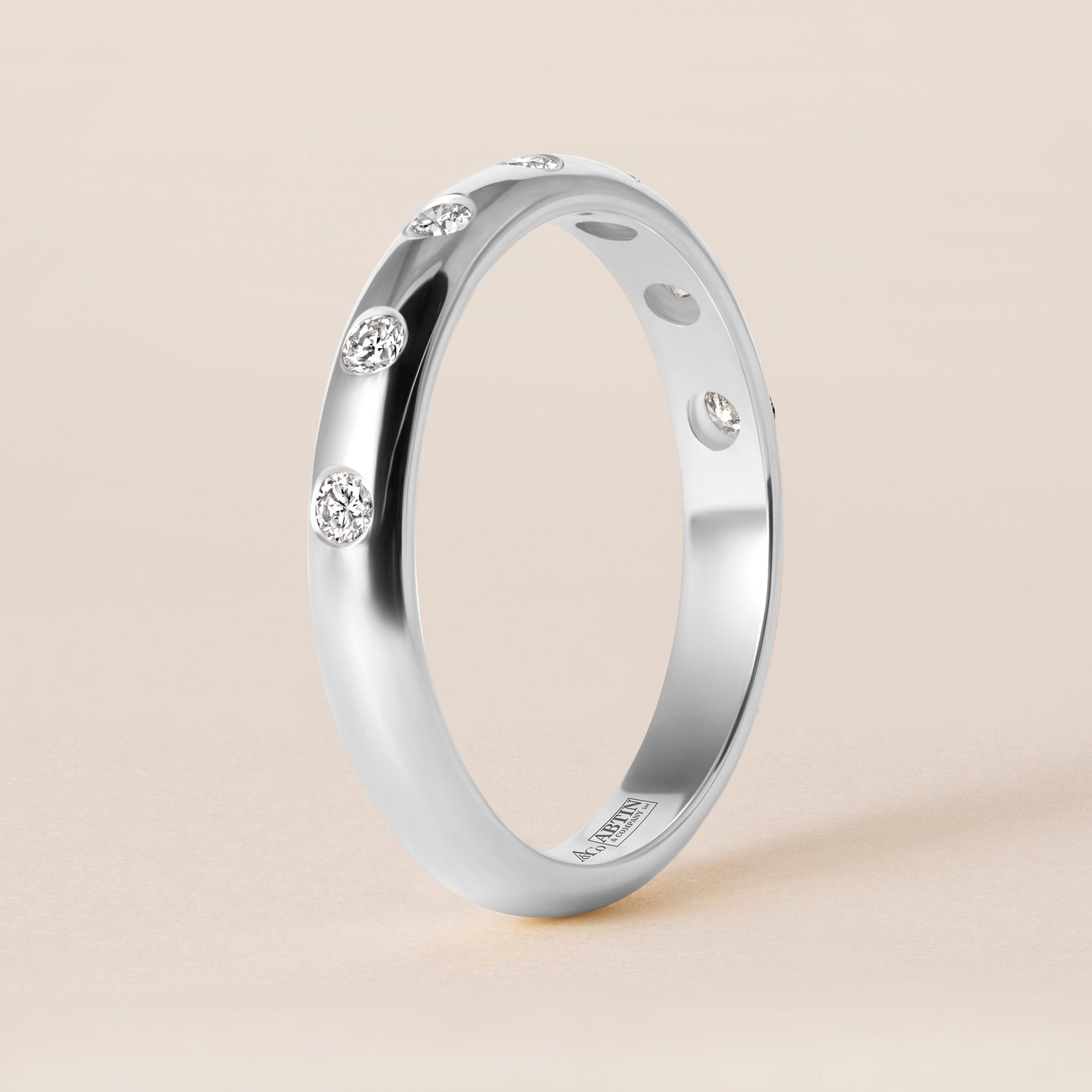 ORBIT DOT Band Ring ABB-738.3Y-D-6  - Abtin & Co.