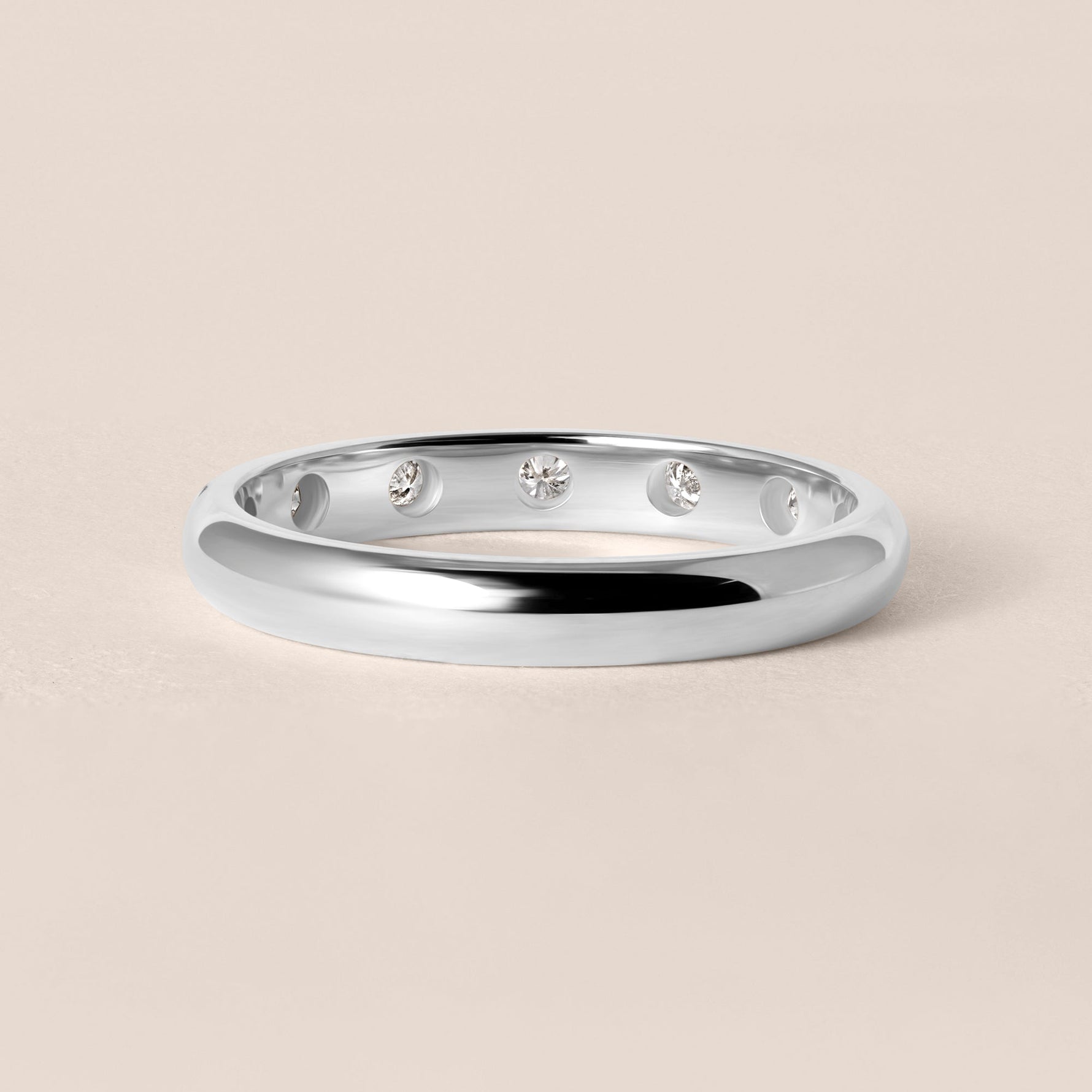 ORBIT DOT Band Ring ABB-738.3Y-D-6  - Abtin & Co.