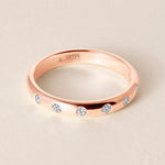 ORBIT DOT Band Ring ABB-738.3Y-D-9  - Abtin & Co.