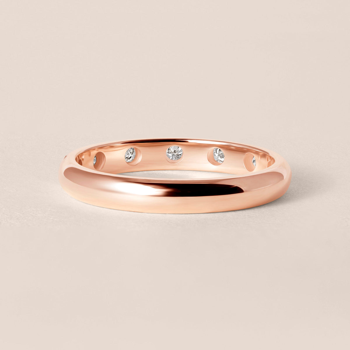 ORBIT DOT Band Ring ABB-738.3Y-D-9  - Abtin & Co.