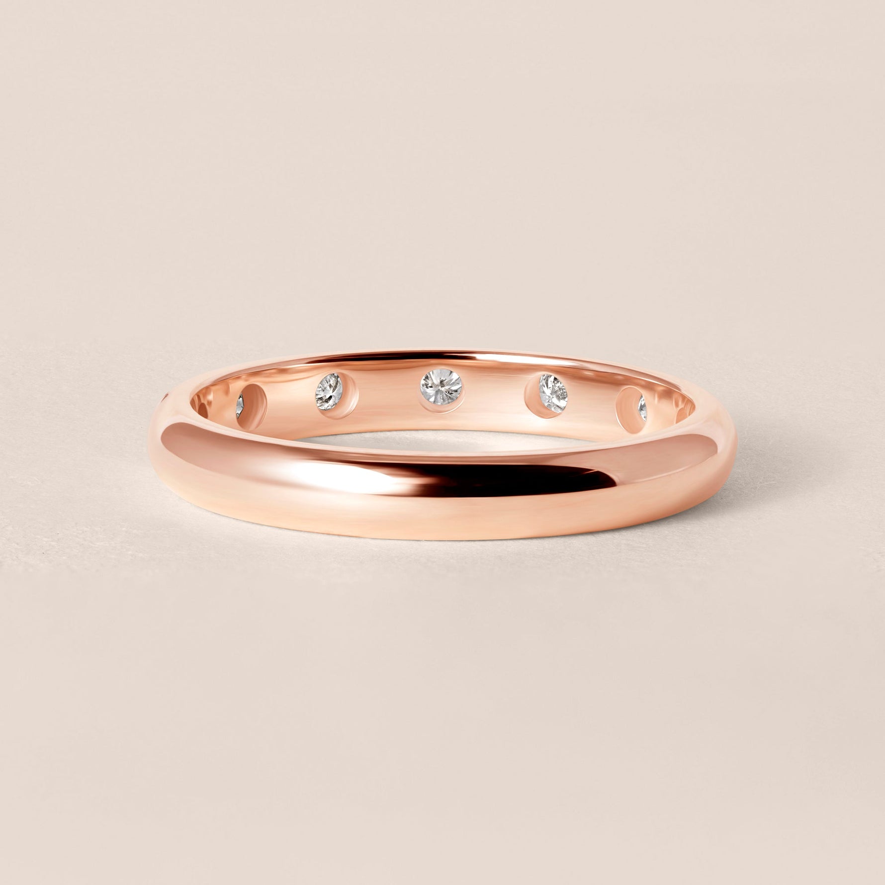 ORBIT DOT Band Ring ABB-738.3Y-D-9  - Abtin & Co.