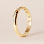 ORBIT DOT Band Ring ABB-738.3Y-D-1  - Abtin & Co.