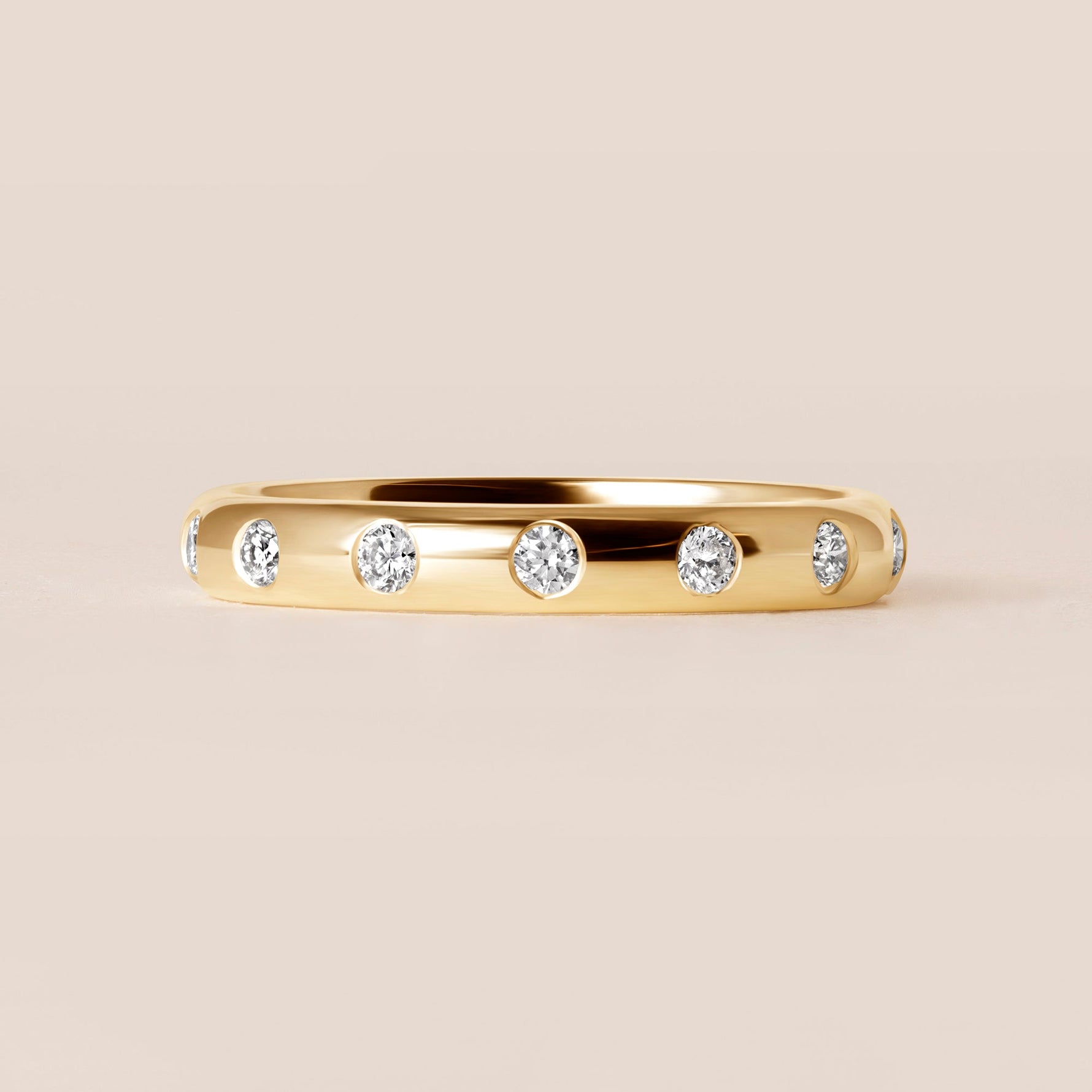 ORBIT DOT Band Ring ABB-738.3Y-D-2  - Abtin & Co.