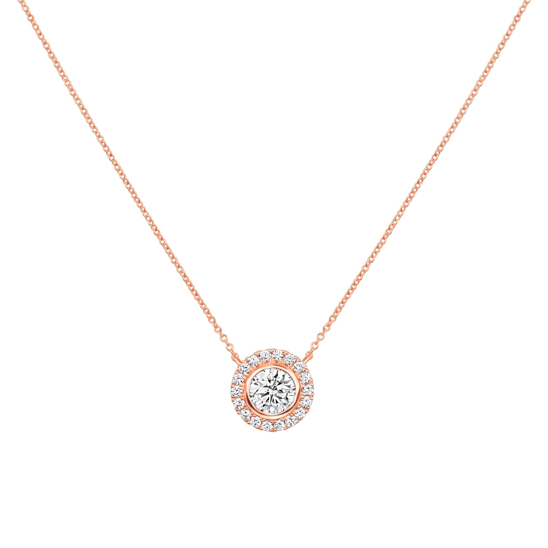Orbital Bezel Pendant Pendant ABP-230-LGD-7  - Abtin & Co.