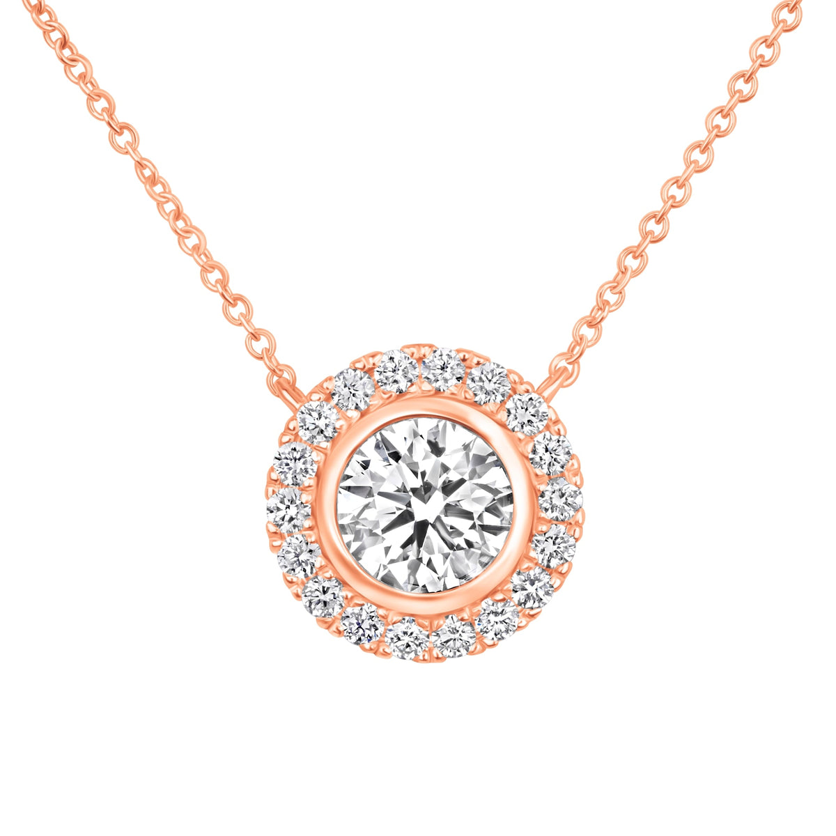 Orbital Bezel Pendant Pendant ABP-230-LGD-7  - Abtin & Co.