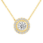 Orbital Bezel Pendant Pendant ABP-230-LGD-1  - Abtin & Co.