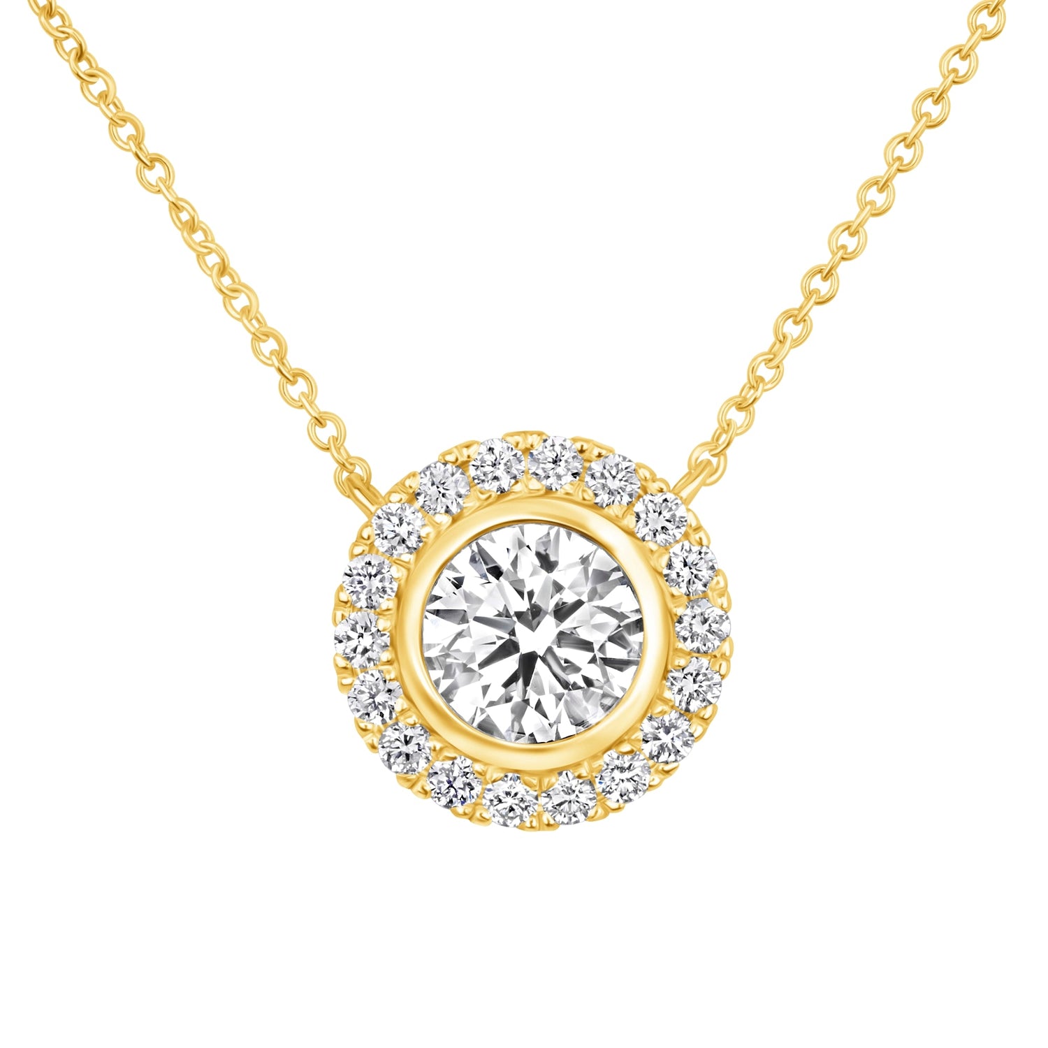 Orbital Bezel Pendant Pendant ABP-230-LGD-1  - Abtin & Co.