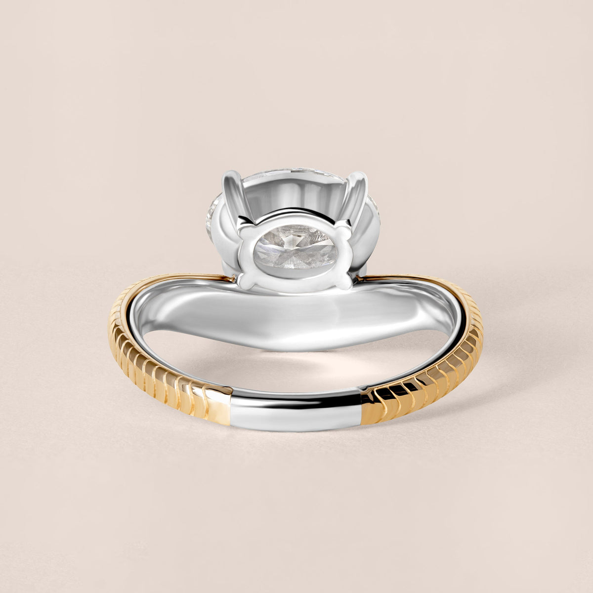 Oval Aureline Engagement Ring Ring ABER-129-OV-LGD-1  - Abtin & Co.