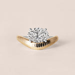 Oval Aureline Engagement Ring Ring ABER-129-OV-LGD-1  - Abtin & Co.