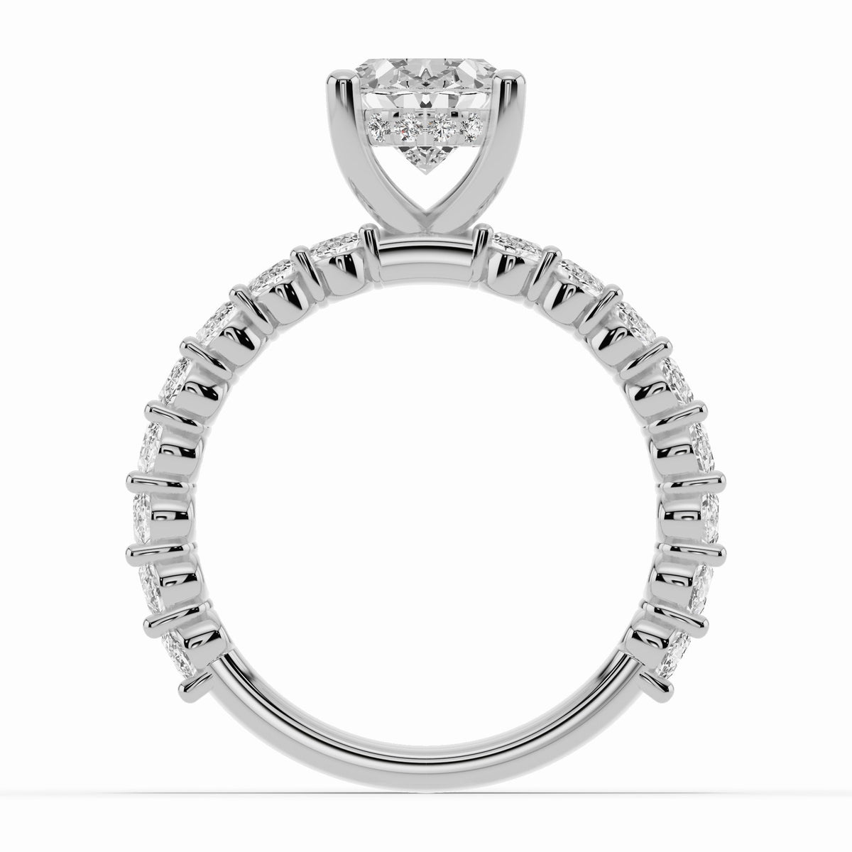 Oval Aurielle Crown Engagement Ring Ring ABER-106-OV-LGD-6  - Abtin & Co.