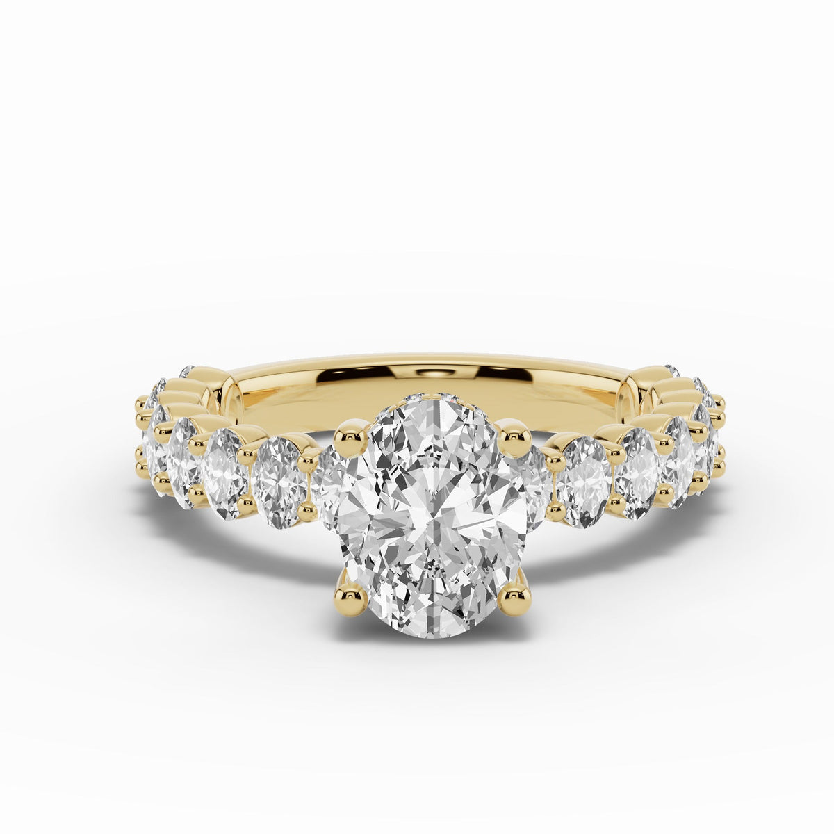 Oval Aurielle Crown Engagement Ring Ring ABER-106-OV-LGD-1  - Abtin & Co.