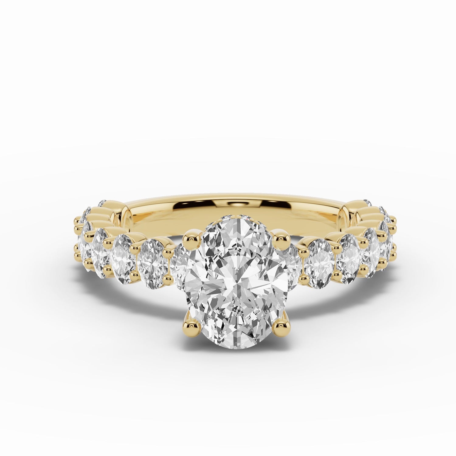 Oval Aurielle Crown Engagement Ring Ring ABER-106-OV-LGD-1  - Abtin & Co.