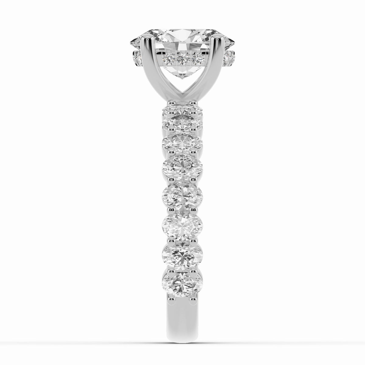 Oval Aurielle Crown Engagement Ring Ring ABER-106-OV-LGD-6  - Abtin & Co.