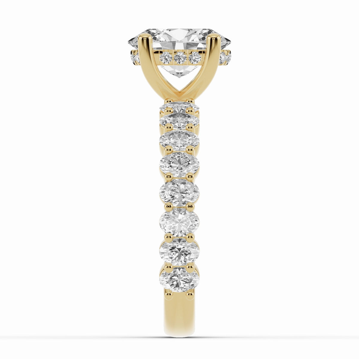 Oval Aurielle Crown Engagement Ring Ring ABER-106-OV-LGD-1  - Abtin & Co.