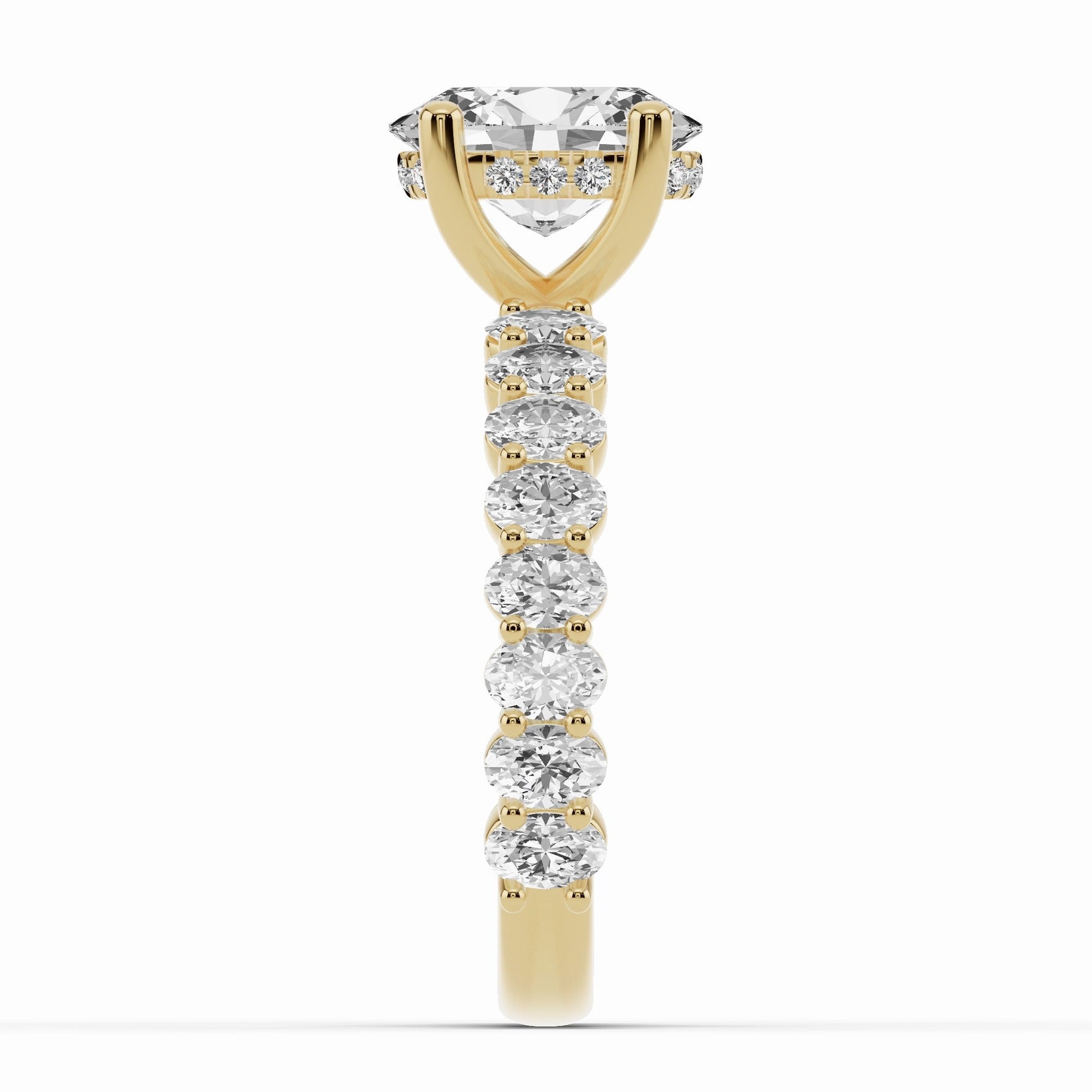 Oval Aurielle Crown Engagement Ring Ring ABER-106-OV-LGD-1  - Abtin & Co.
