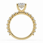 Oval Aurielle Crown Engagement Ring Ring ABER-106-OV-LGD-1  - Abtin & Co.