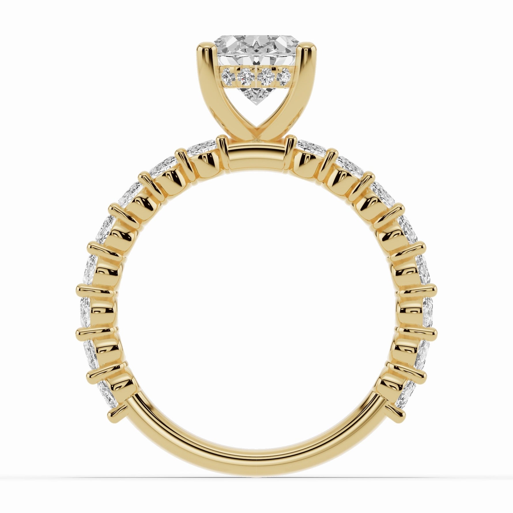 Oval Aurielle Crown Engagement Ring Ring ABER-106-OV-LGD-1  - Abtin & Co.