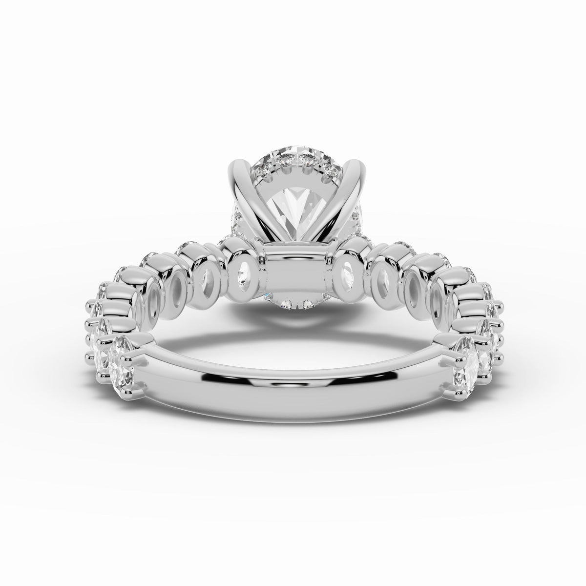 Oval Aurielle Crown Engagement Ring Ring ABER-106-OV-LGD-6  - Abtin & Co.