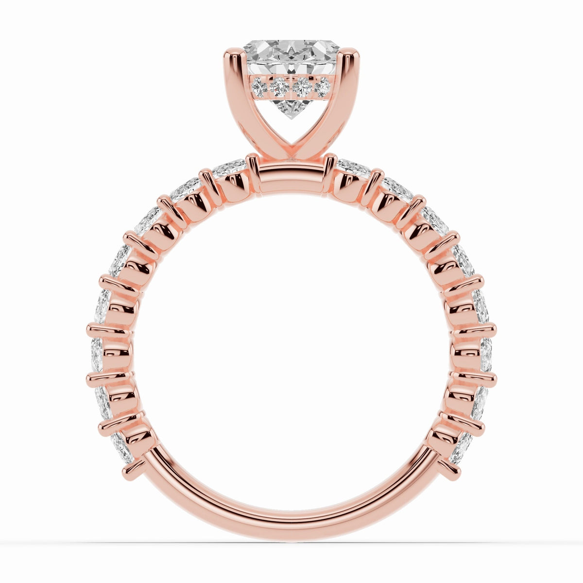 Oval Aurielle Crown Engagement Ring Ring ABER-106-OV-LGD-11  - Abtin & Co.