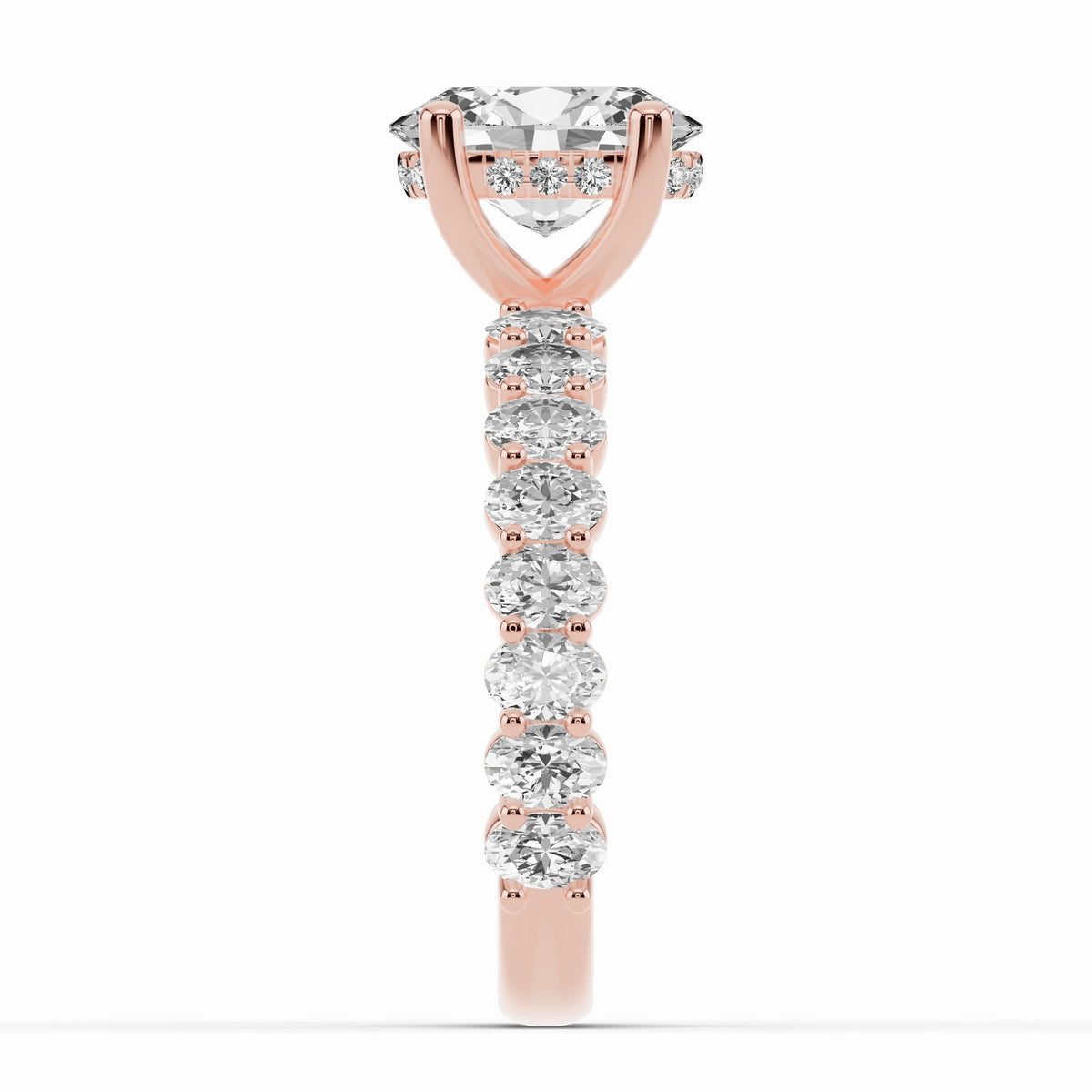 Oval Aurielle Crown Engagement Ring Ring ABER-106-OV-LGD-11  - Abtin & Co.