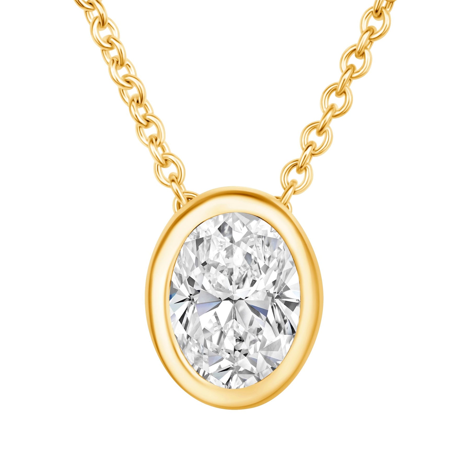 Oval Bezel Lumière Pendant Pendant ABP-227-LGD-1  - Abtin & Co.