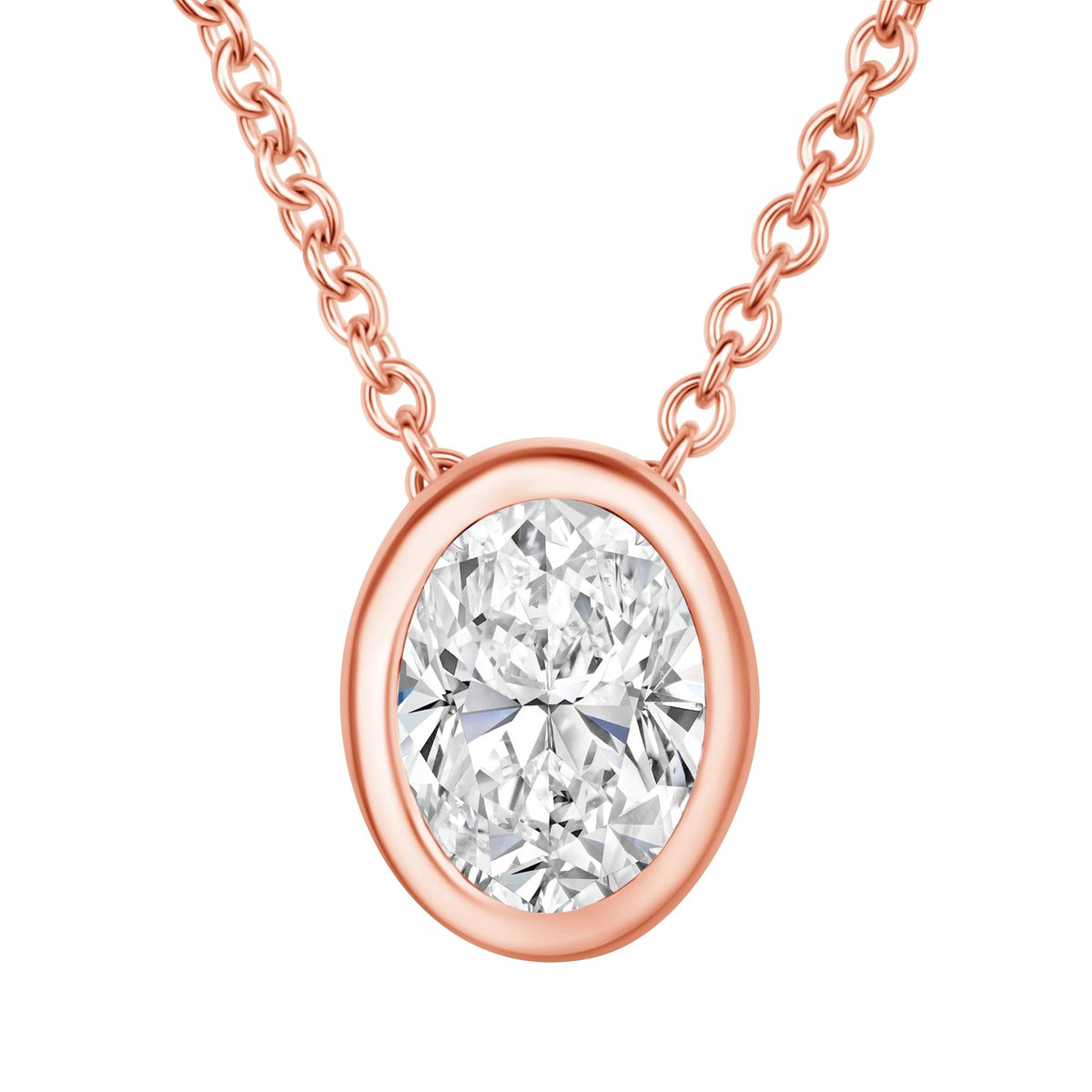 Oval Bezel Lumière Pendant Pendant ABP-227-LGD-7  - Abtin & Co.