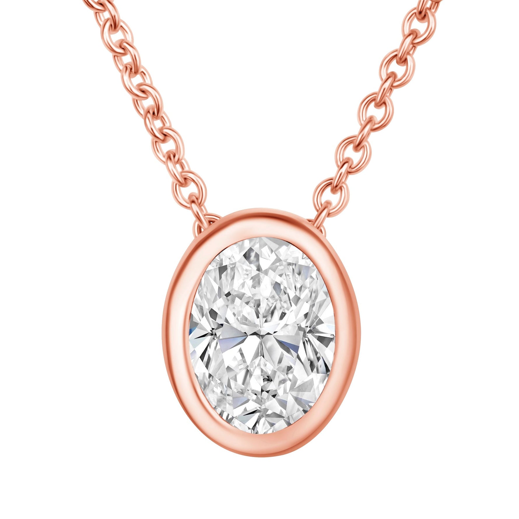 Oval Bezel Lumière Pendant Pendant ABP-227-LGD-7  - Abtin & Co.
