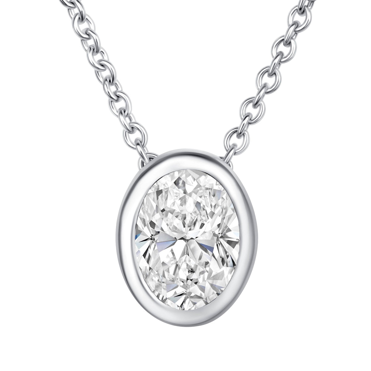 Oval Bezel Lumière Pendant Pendant ABP-227-LGD-4  - Abtin & Co.