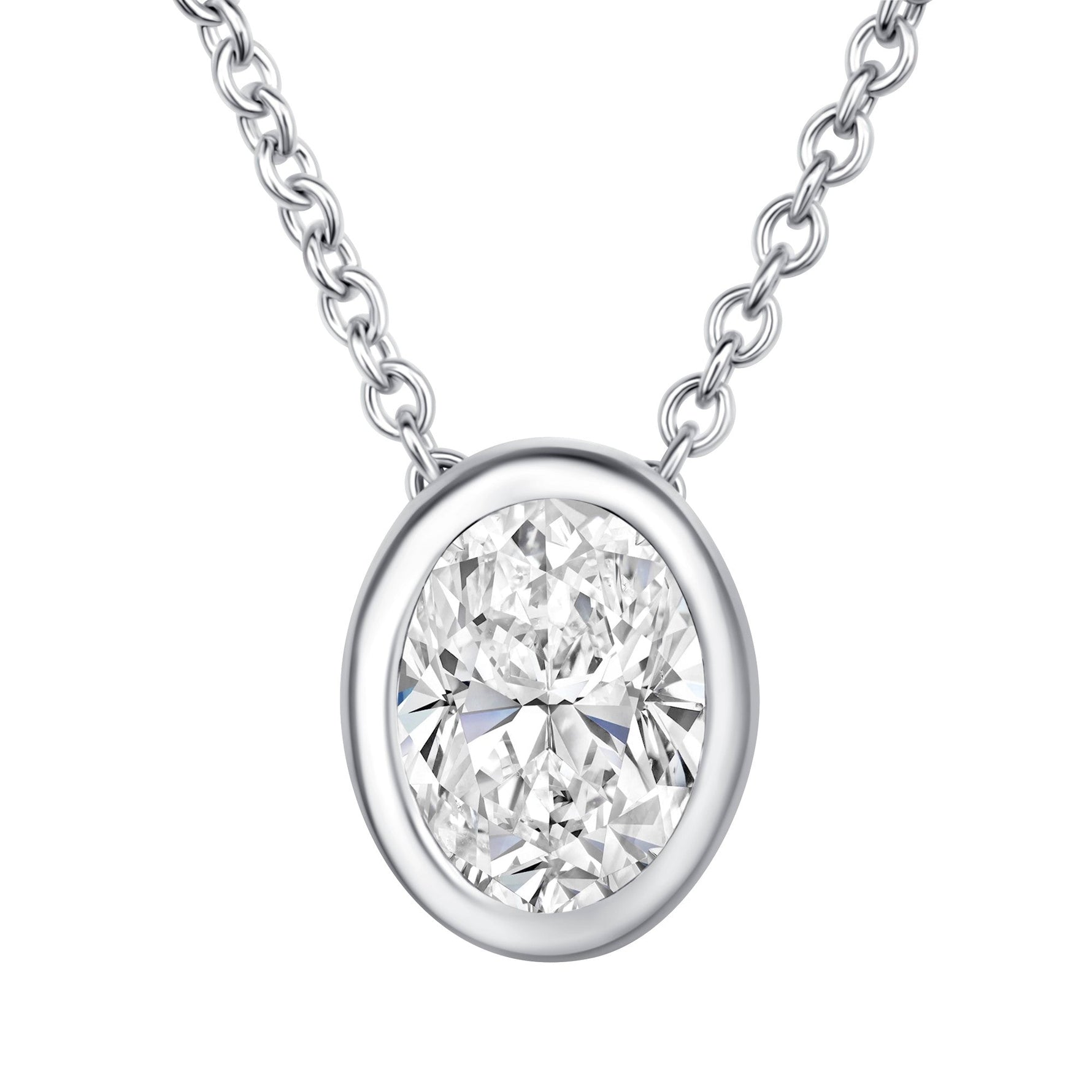 Oval Bezel Lumière Pendant Pendant ABP-227-LGD-4  - Abtin & Co.