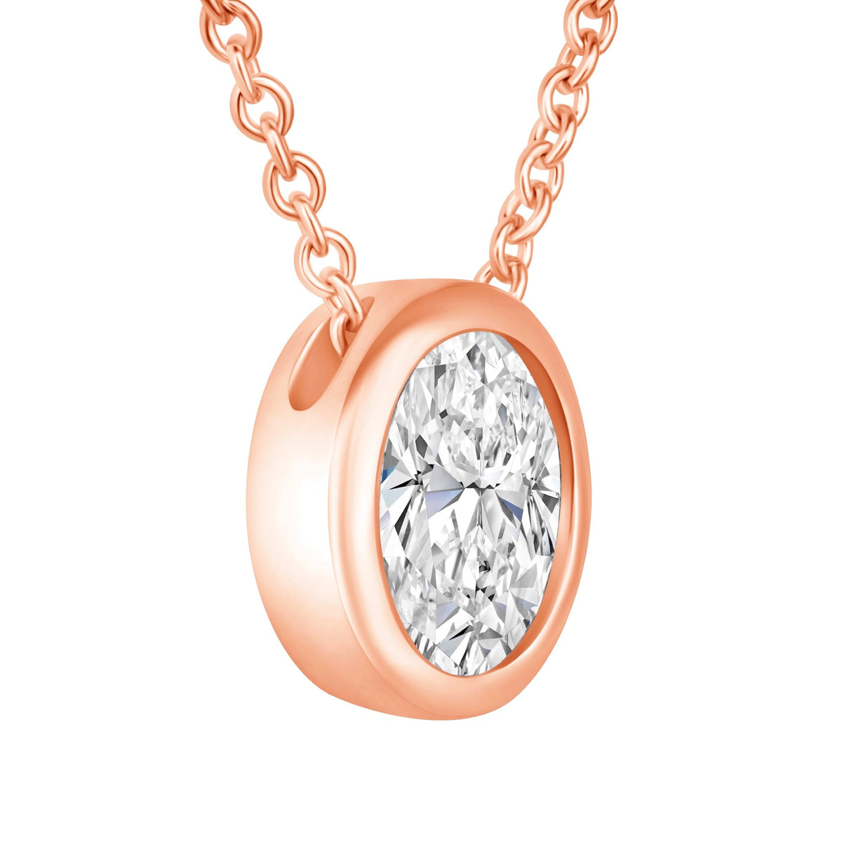 Oval Bezel Lumière Pendant Pendant ABP-227-LGD-7  - Abtin & Co.