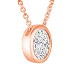 Oval Bezel Lumière Pendant Pendant ABP-227-LGD-7  - Abtin & Co.