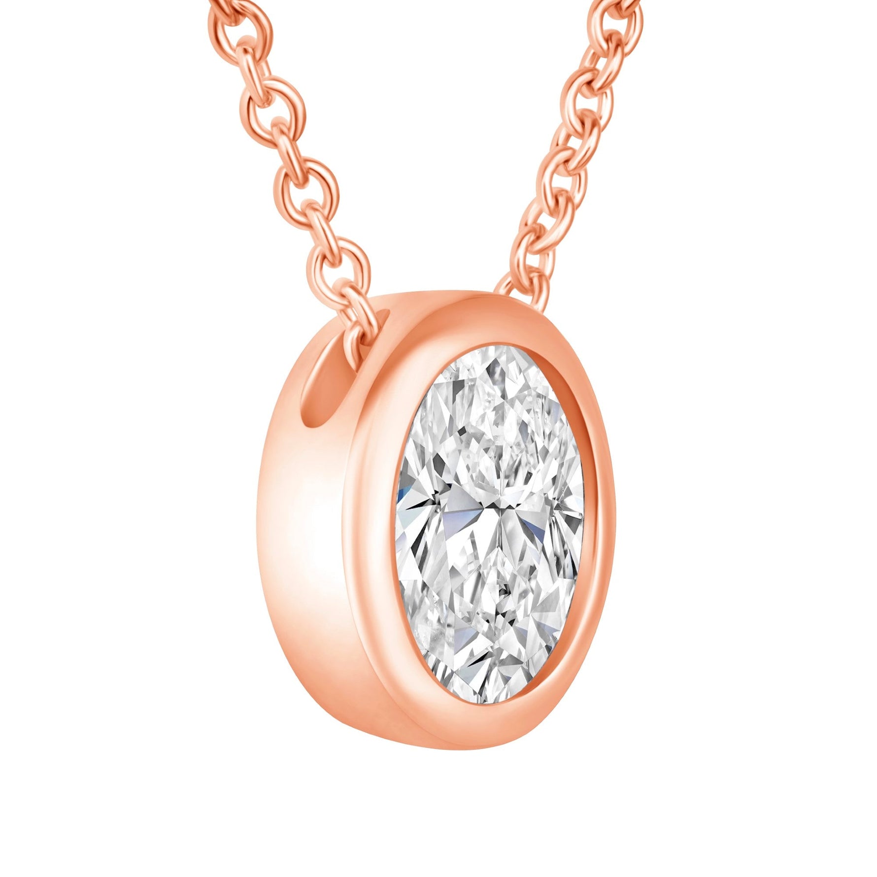 Oval Bezel Lumière Pendant Pendant ABP-227-LGD-7  - Abtin & Co.