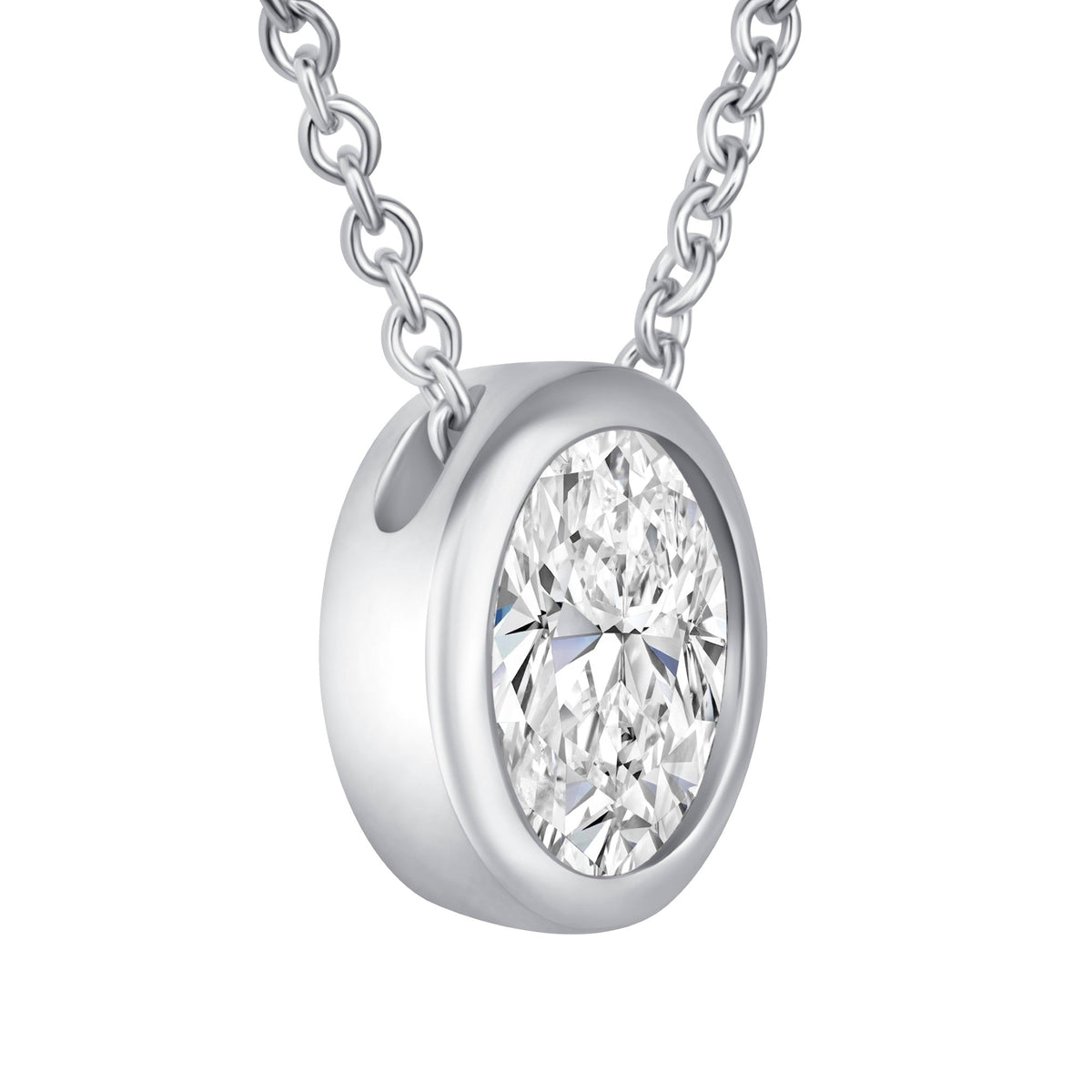 Oval Bezel Lumière Pendant Pendant ABP-227-LGD-4  - Abtin & Co.