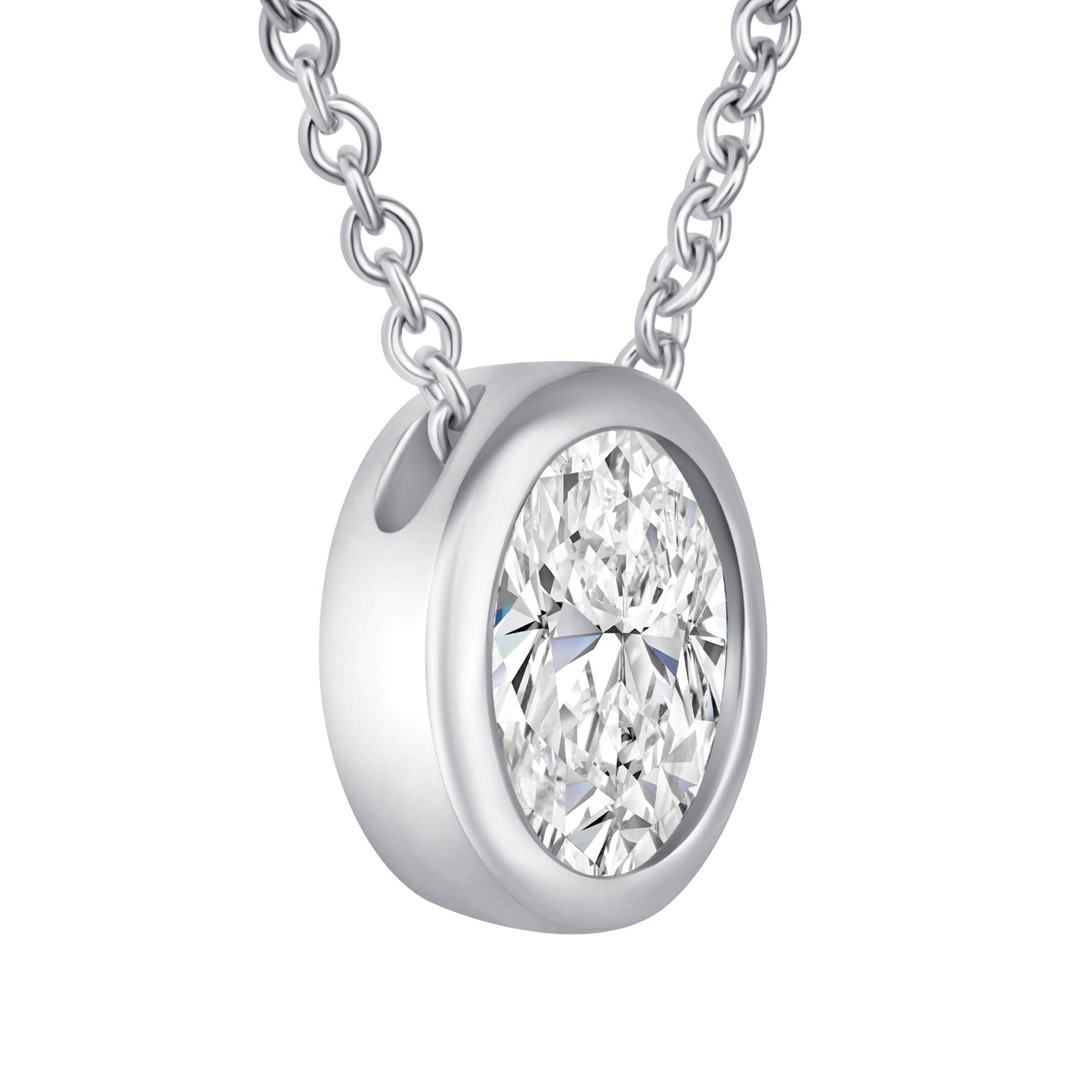 Oval Bezel Lumière Pendant Pendant ABP-227-LGD-4  - Abtin & Co.