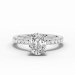 Oval Coronet Diamond Crown Engagement Ring Ring ABER-105-OV-LGD-6  - Abtin & Co.