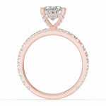 Oval Coronet Diamond Crown Engagement Ring Ring ABER-105-OV-LGD-11  - Abtin & Co.