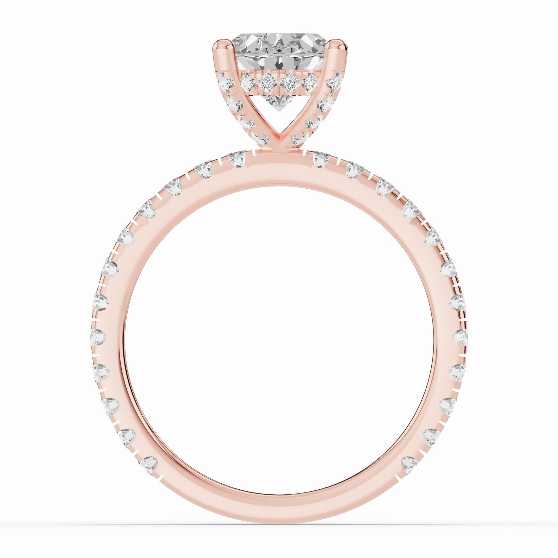 Oval Coronet Diamond Crown Engagement Ring Ring ABER-105-OV-LGD-11  - Abtin & Co.