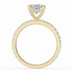 Oval Coronet Diamond Crown Engagement Ring Ring ABER-105-OV-LGD-1  - Abtin & Co.