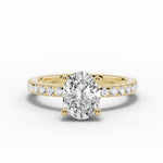 Oval Coronet Diamond Crown Engagement Ring Ring ABER-105-OV-LGD-1  - Abtin & Co.