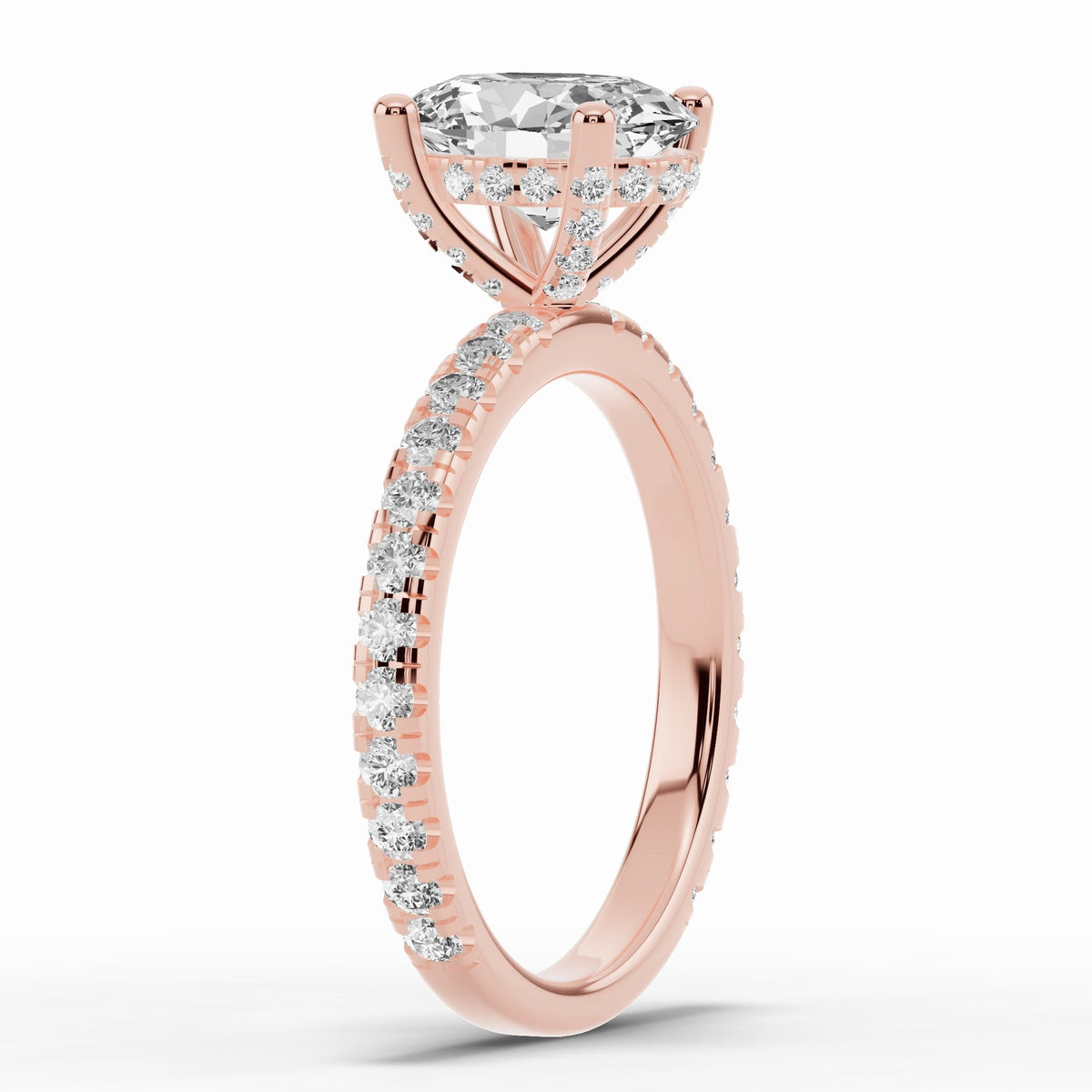 Oval Coronet Diamond Crown Engagement Ring Ring ABER-105-OV-LGD-11  - Abtin & Co.