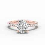 Oval Coronet Diamond Crown Engagement Ring Ring ABER-105-OV-LGD-11  - Abtin & Co.