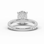 Oval Coronet Diamond Crown Engagement Ring Ring ABER-105-OV-LGD-6  - Abtin & Co.