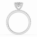 Oval Coronet Diamond Crown Engagement Ring Ring ABER-105-OV-LGD-6  - Abtin & Co.