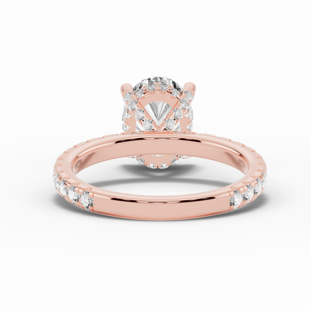 Oval Coronet Diamond Crown Engagement Ring Ring ABER-105-OV-LGD-11  - Abtin & Co.