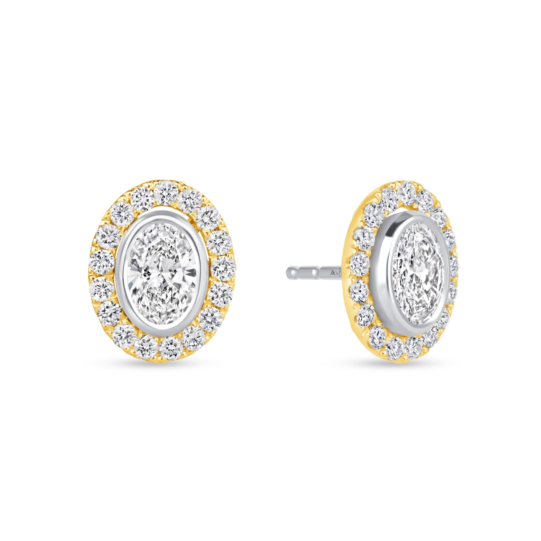 Oval Étoile Jackets Earring ABE-226-LGD-1  - Abtin & Co.