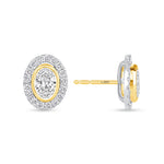 Oval Étoile Jackets Earring ABE-226-LGD-4  - Abtin & Co.