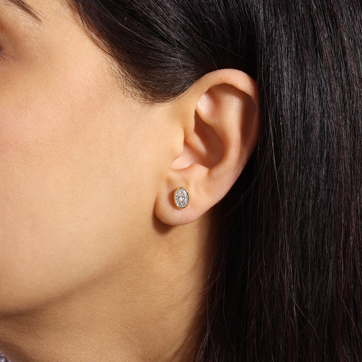 Oval Étoile Jackets Earring ABE-226-LGD-1  - Abtin & Co.