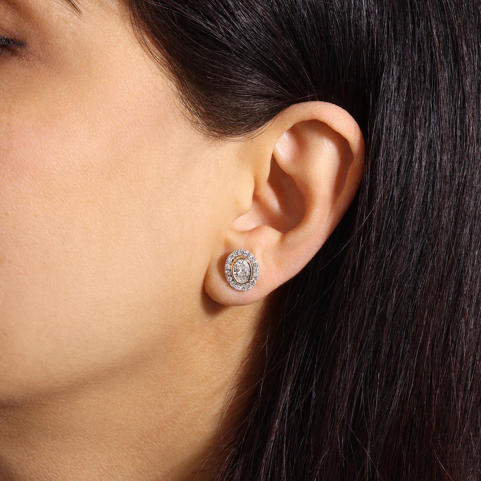 Oval Étoile Jackets Earring ABE-226-LGD-1  - Abtin & Co.